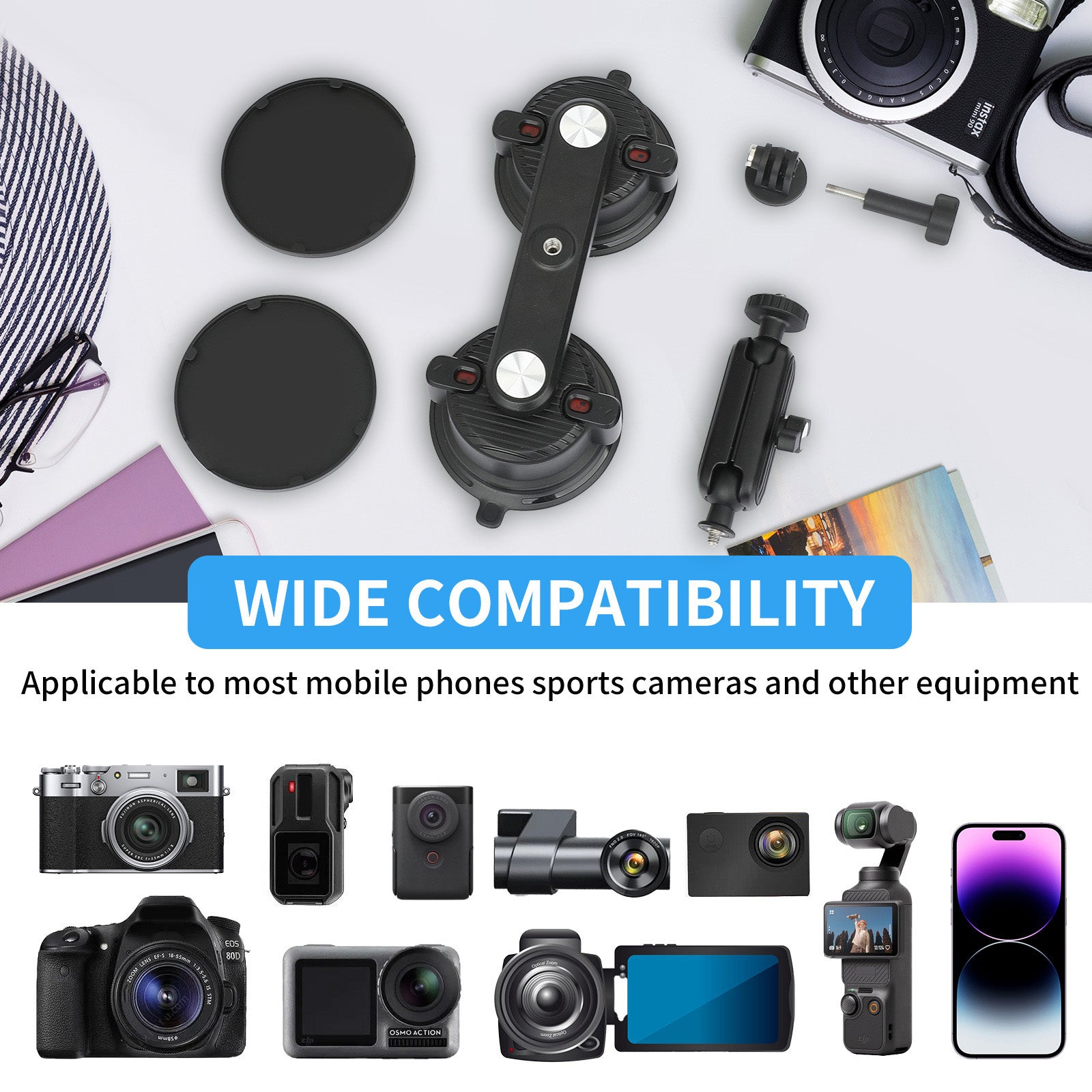 K01-2 For GoPro Action Camera Sucker Mount Bracket Sport Camera Car Home Support Stand K01-2 For GoPro Action Camera Sucker Mount Bracket Sport Camera Car Home Support Stand